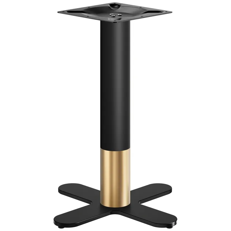 CURVED | Bistro Tischgestell | Gold/Schwarz | Höhe: 71 cm | Säule: Ø 7,6 cm | Fuß: Ø 58cm Neue Kollektion