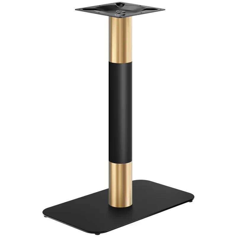 OVAL | Bistro Stehtischgestell | Gold/Schwarz | Höhe: 104 cm | Säule: Ø 7,6 cm | Bodenplatte: 40 x 70cm Markenware