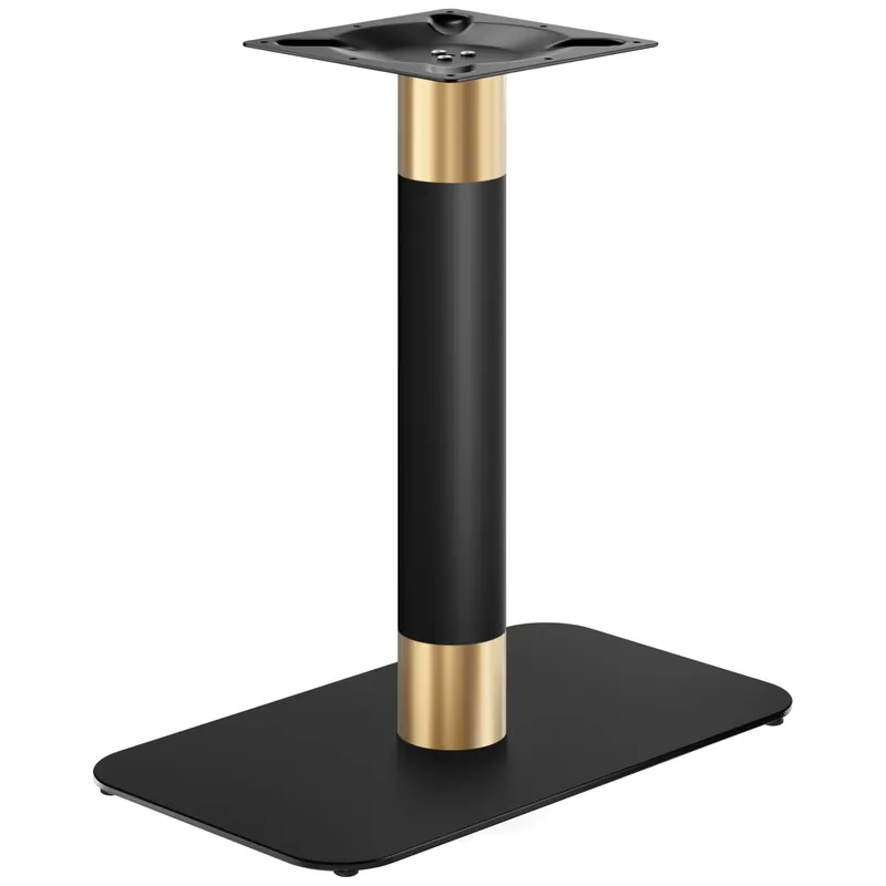 Direktkauf OVAL | Bistro Tischgestell | Gold/Schwarz | Höhe: 71 cm | Säule: Ø 7,6 cm | Bodenplatte: 40 x 70cm