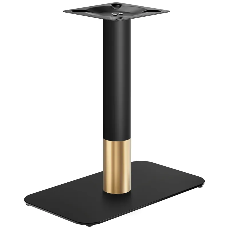 OVAL | Bistro Tischgestell | Gold/Schwarz | Höhe: 71 cm | Säule: Ø 7,6 cm | Bodenplatte: 40 x 70cm Schnäppchen