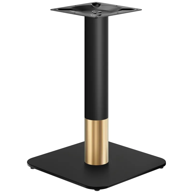 Knallerangebot OVAL | Bistro Tischgestell | Gold/Schwarz | Höhe: 71 cm | Säule: Ø 7,6 cm | Bodenplatte: 50 x 50cm