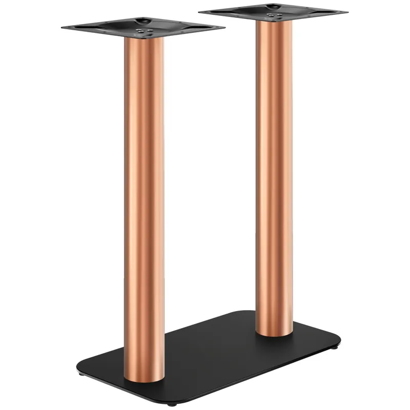 OVAL | Bistro Doppel Stehtischgestell | Kupfer/Schwarz | Höhe: 104 cm | Säule: Ø 7,6 cm | Bodenplatte: 40 x 70cm Aktuell