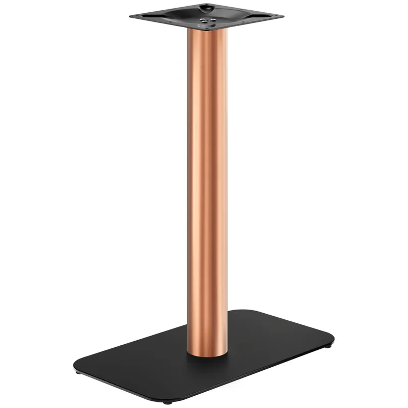 OVAL | Bistro Stehtischgestell | Kupfer/Schwarz | Höhe: 104 cm | Säule: Ø 7,6 cm | Bodenplatte: 40 x 70cm Preiswert