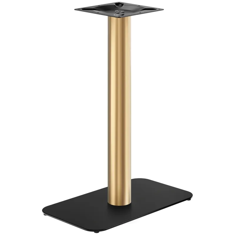 Sonderangebot OVAL | Bistro Stehtischgestell | Gold/Schwarz | Höhe: 104 cm | Säule: Ø 7,6 cm | Bodenplatte: 40 x 70cm