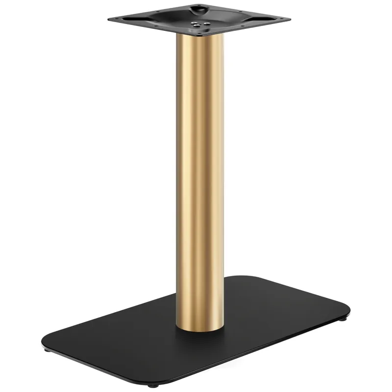 OVAL | Bistro Tischgestell | Gold/Schwarz | Höhe: 71 cm | Säule: Ø 7,6 cm | Bodenplatte: 40 x 70cm Markenprodukt