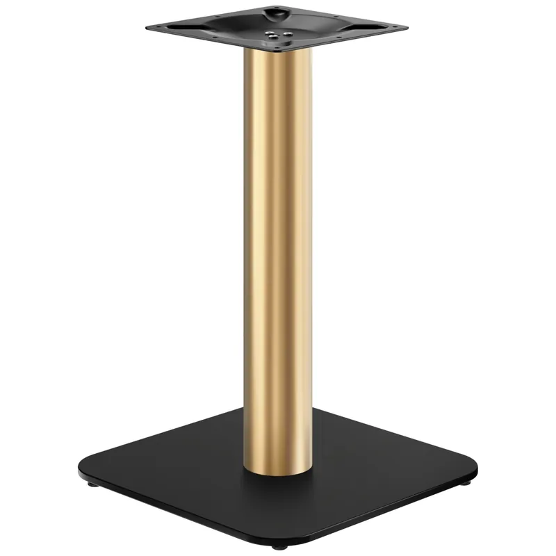 Rabatt OVAL | Bistro Tischgestell | Gold/Schwarz | Höhe: 71 cm | Säule: Ø 7,6 cm | Bodenplatte: 50 x 50cm