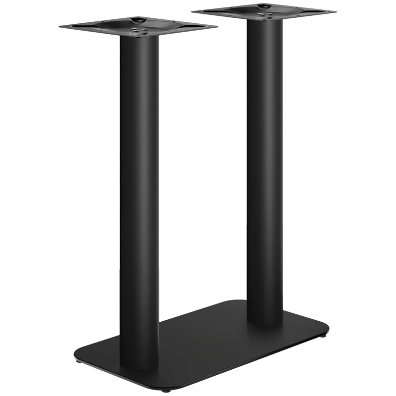 OVAL | Bistro Doppel Stehtischgestell | Schwarz | Höhe: 104 cm | Säule: Ø 7,6 cm | Bodenplatte: 40 x 70cm Ausverkauf