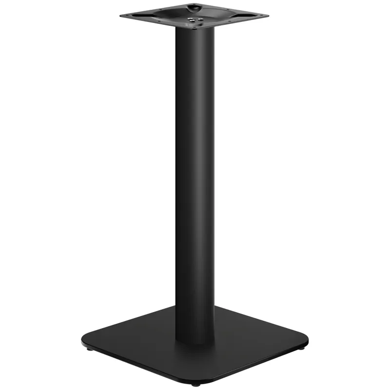 Nur Für Kurze Zeit OVAL | Bistro Stehtischgestell | Schwarz | Höhe: 104 cm | Säule: Ø 7,6 cm | Bodenplatte: 50 x 50cm