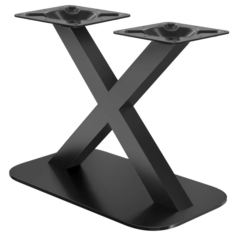 OVAL X | Bistro Tischgestell | Schwarz | Höhe: 71 cm | Säule: 8 x 8 cm | Fuß: 40 x 70 cm Neu Im Sortiment