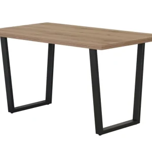 Esstisch Ourense 03, Farbe: Eiche Artisan / Schwarz - Abmessungen: 140 x 80 cm (B x T) Kostenfreie Lieferung