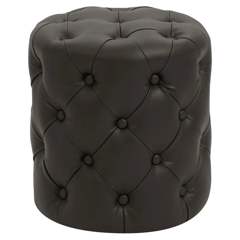 Bestseller CUBO | Bistro Sitzwürfel | Braun | Leder | Chesterfield | Ø 42 cm