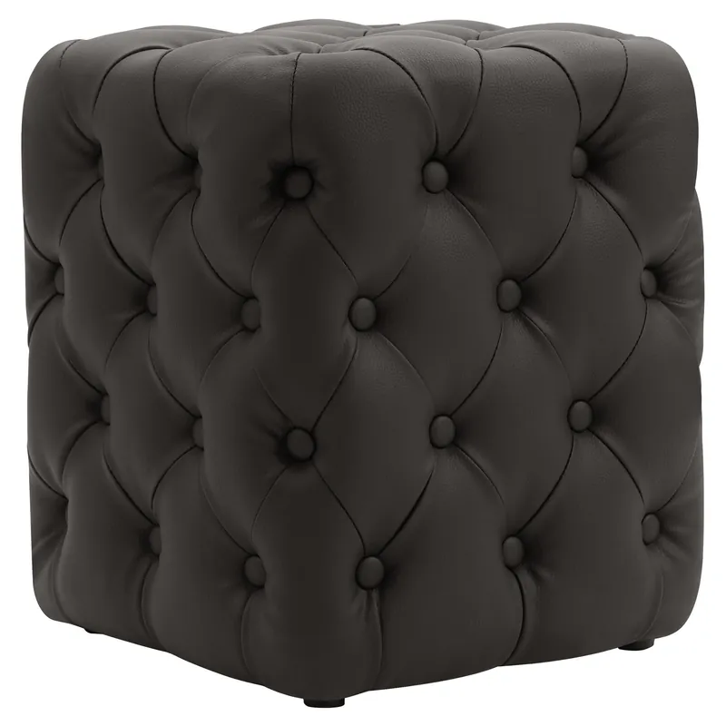 Versand Am Gleichen Tag CUBO | Bistro Sitzwürfel | Braun | Leder | Chesterfield