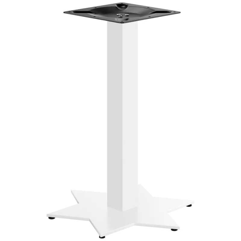 Garantierte Lieferung STAR | Bistro Tischgestell | Weiß | Höhe: 72 cm | Säule: 6 x 6 cm | Fuß: Ø 50 cm