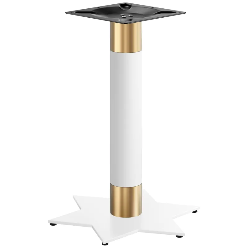 Neue Ware STAR | Bistro Tischgestell | Gold/Weiß | Höhe: 72 cm | Säule: Ø 7,6 cm | Fuß: Ø 50 cm