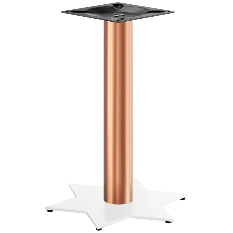 STAR | Bistro Tischgestell | Kupfer/Weiß | Höhe: 72 cm | Säule: Ø 7,6 cm | Fuß: Ø 50 cm Kostenloser Rückversand