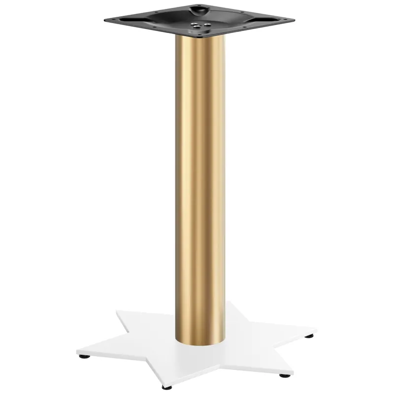 Solange Der Vorrat Reicht STAR | Bistro Tischgestell | Gold/Weiß | Höhe: 72 cm | Säule: Ø 7,6 cm | Fuß: Ø 50 cm