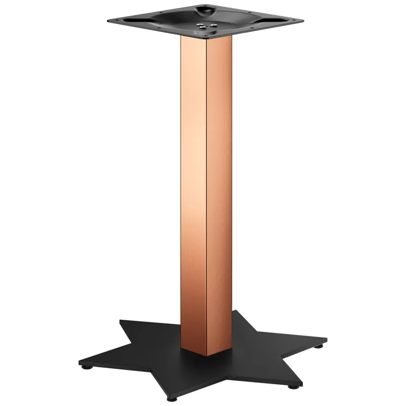 STAR | Bistro Tischgestell | Kupfer/Schwarz | Höhe: 72 cm | Säule: 6 x 6 cm | Fuß: Ø 50 cm Neu Im Sortiment