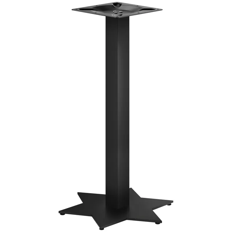 STAR | Bistro Stehtischgestell | Schwarz | Höhe: 105 cm | Säule: 6 x 6 cm | Fuß: Ø 50 cm Mega-Angebot