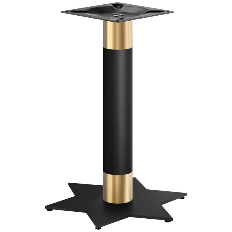 Begrenztes Angebot STAR | Bistro Tischgestell | Gold/Schwarz | Höhe: 72 cm | Säule: Ø 7,6 cm | Fuß: Ø 50 cm