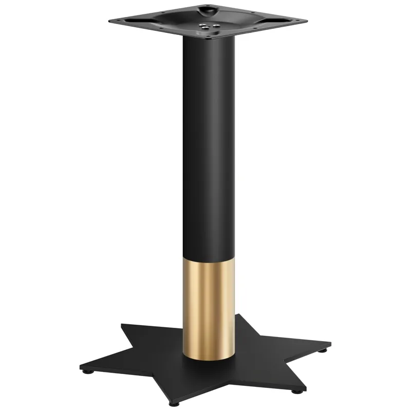 STAR | Bistro Tischgestell | Gold/Schwarz | Höhe: 72 cm | Säule: Ø 7,6 cm | Fuß: Ø 50 cm Neuheit