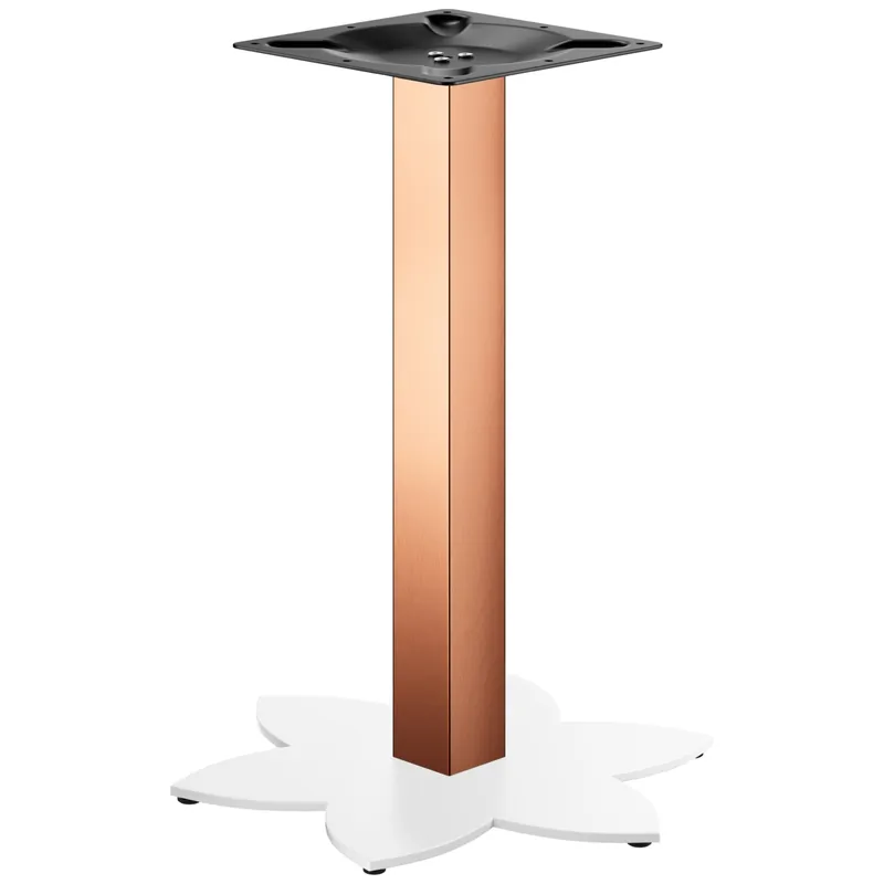 Bestpreis LOTUS | Bistro Tischgestell | Kupfer/Weiß | Höhe: 72 cm | Säule: 8 x 8 cm | Fuß: Ø 50 cm