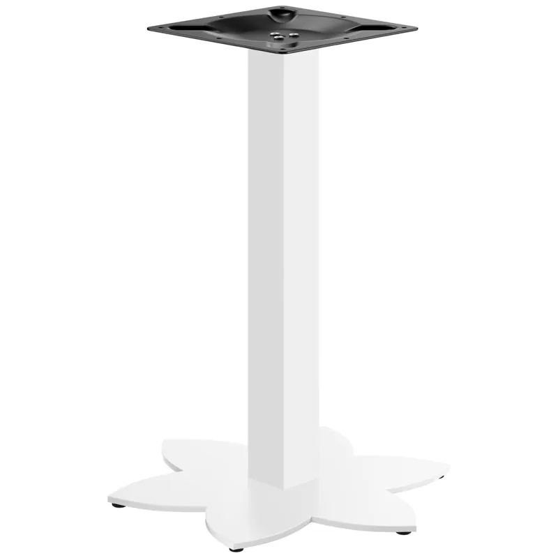 Finale Aktion LOTUS | Bistro Tischgestell | Weiß | Höhe: 72 cm | Säule: 8 x 8 cm | Fuß: Ø 50 cm