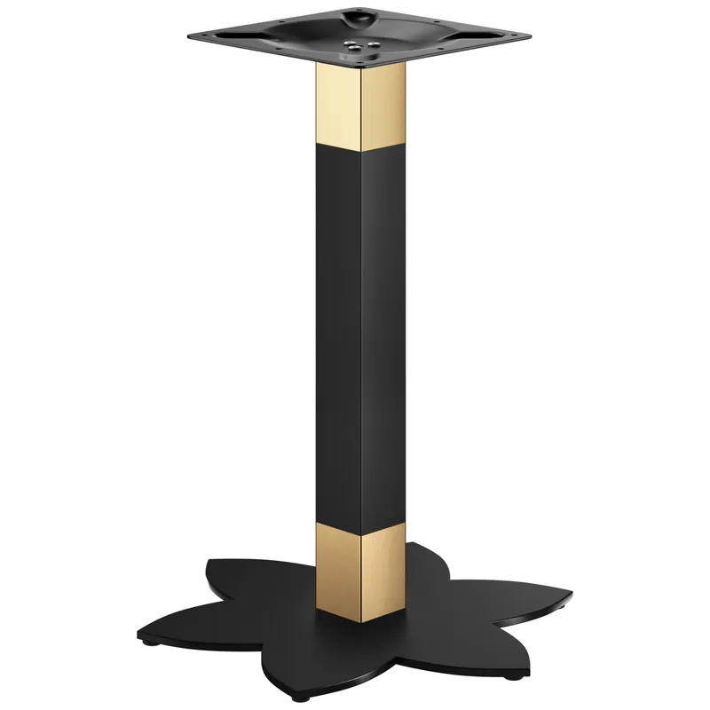 Neu LOTUS | Bistro Tischgestell | Gold/Schwarz | Höhe: 72 cm | Säule: 8 x 8 cm | Fuß: Ø 50 cm