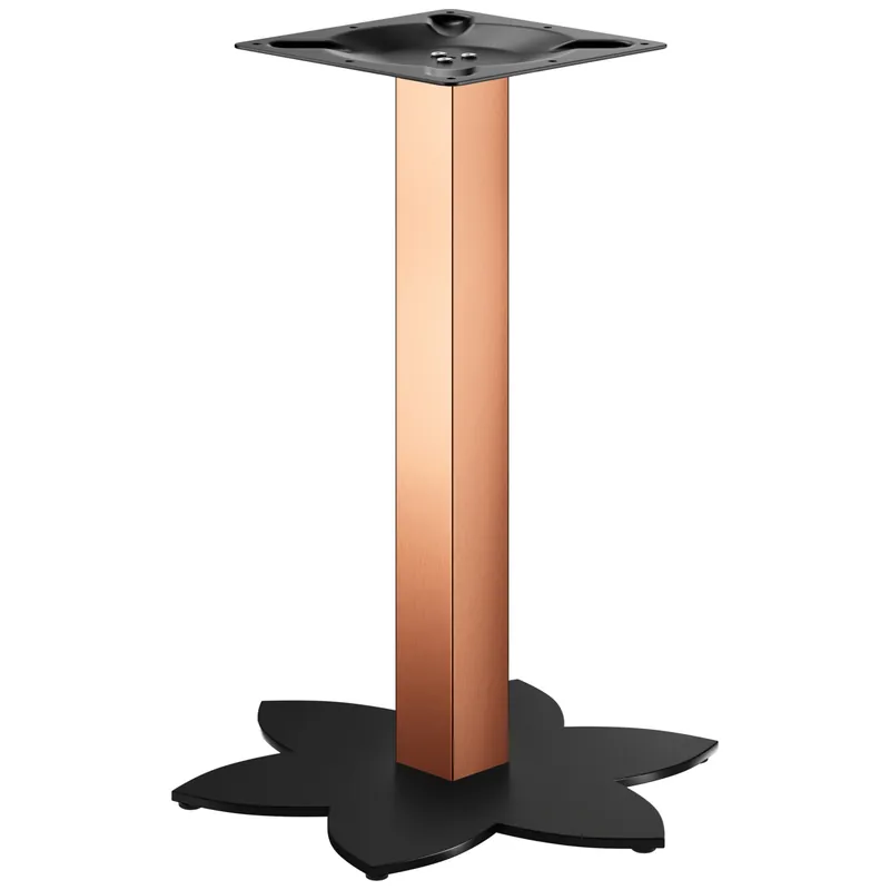 Direkt Vom Hersteller LOTUS | Bistro Tischgestell | Kupfer/Schwarz | Höhe: 72 cm | Säule: 6 x 6 cm | Fuß: Ø 50 cm