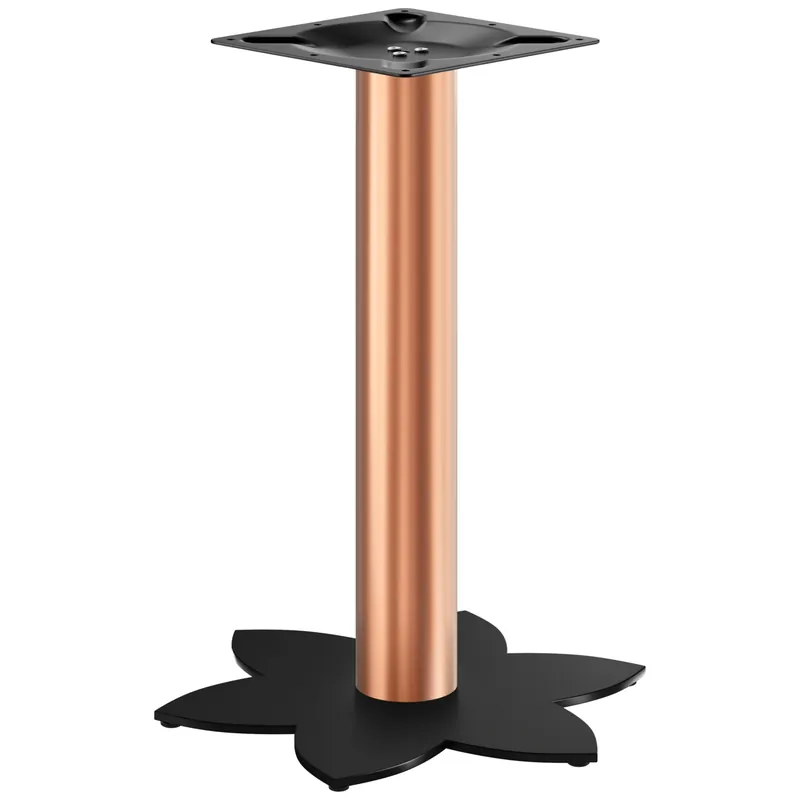 Markenware LOTUS | Bistro Tischgestell | Kupfer/Schwarz | Höhe: 72 cm | Säule: Ø 7,6 cm | Fuß: Ø 50 cm