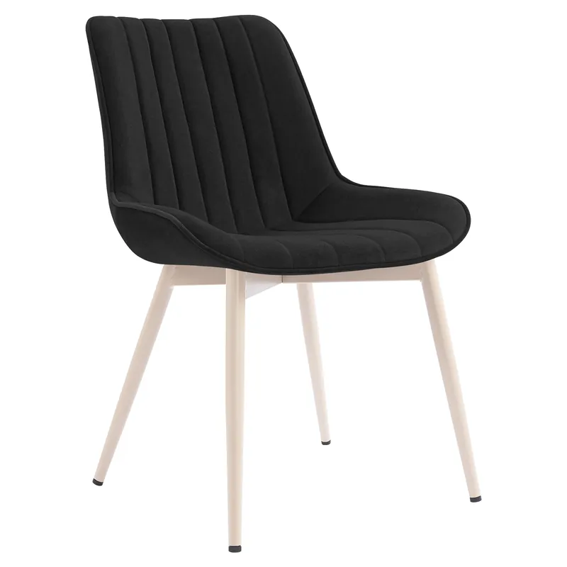 EMILY | Hotel Stuhl | Samt | Schwarz Markenware