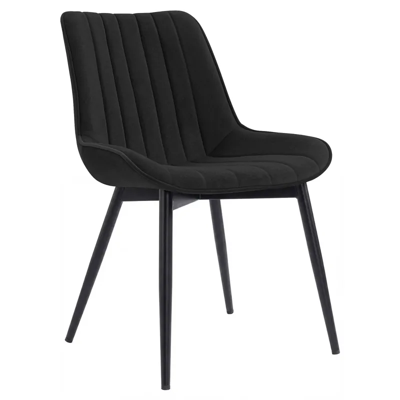 EMILY | Hotel Stuhl | Samt | Schwarz Kostenloser Rückversand