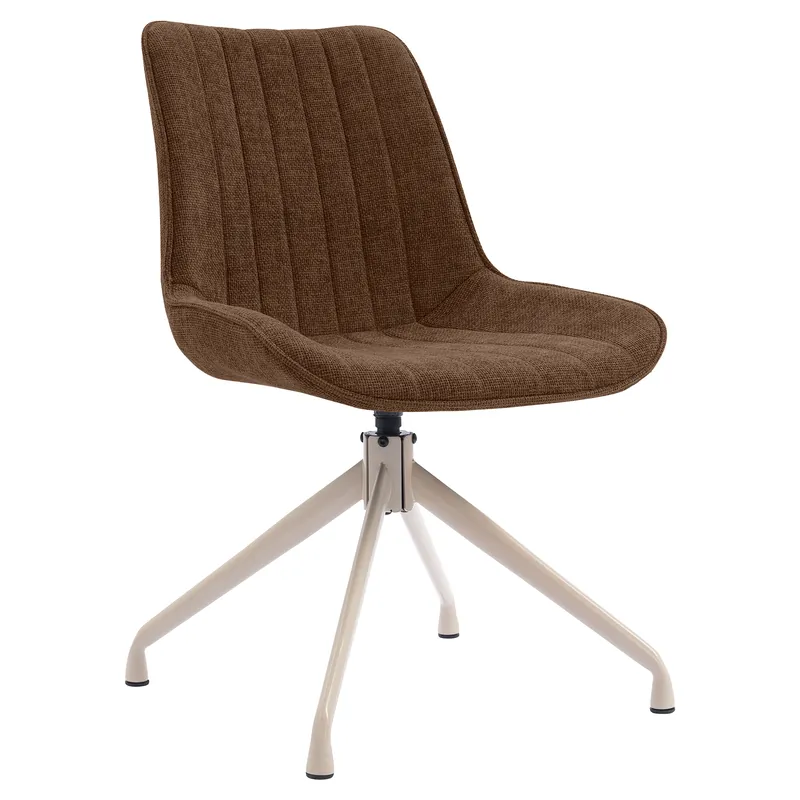 EMILY | Hotel Stuhl | Stoff/Textil | Braun | Drehfuß Zertifiziert
