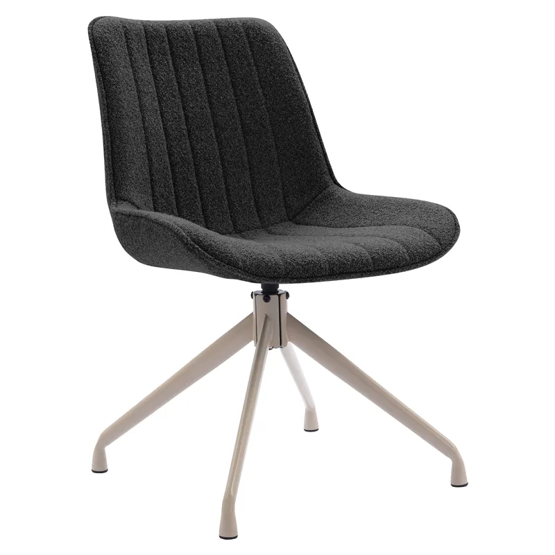 EMILY | Hotel Stuhl | Teddystoff | Dunkel Grün | Drehfuß Gratis Versand