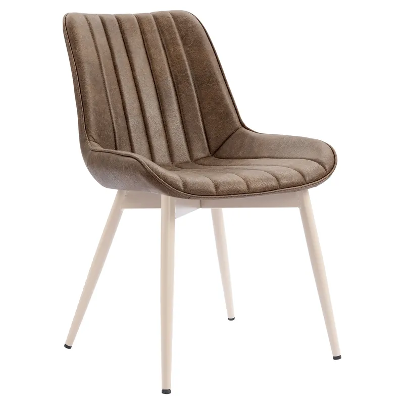 Preisreduziert EMILY | Hotel Stuhl | Leder | Braun