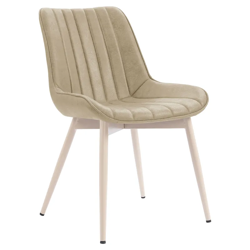 Super-Preis EMILY | Hotel Stuhl | Leder | Beige