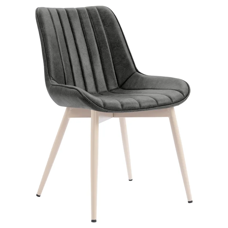 Abverkauf EMILY | Hotel Stuhl | Leder | Schwarz