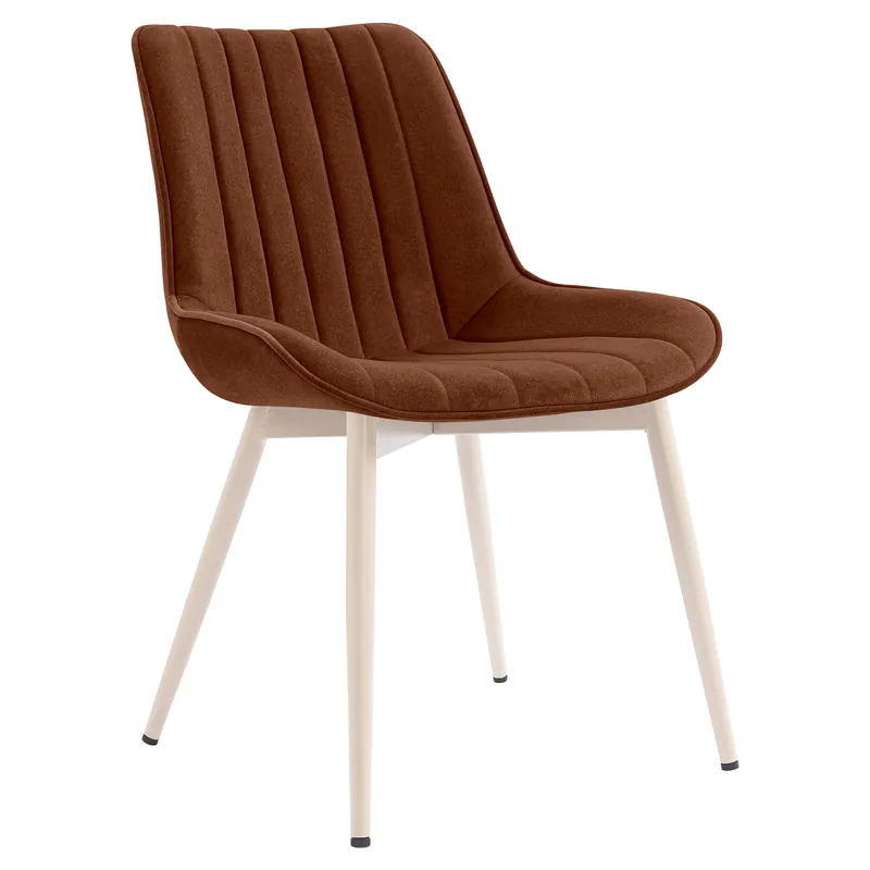 EMILY | Hotel Stuhl | Samt | Rot Bronze Highlight