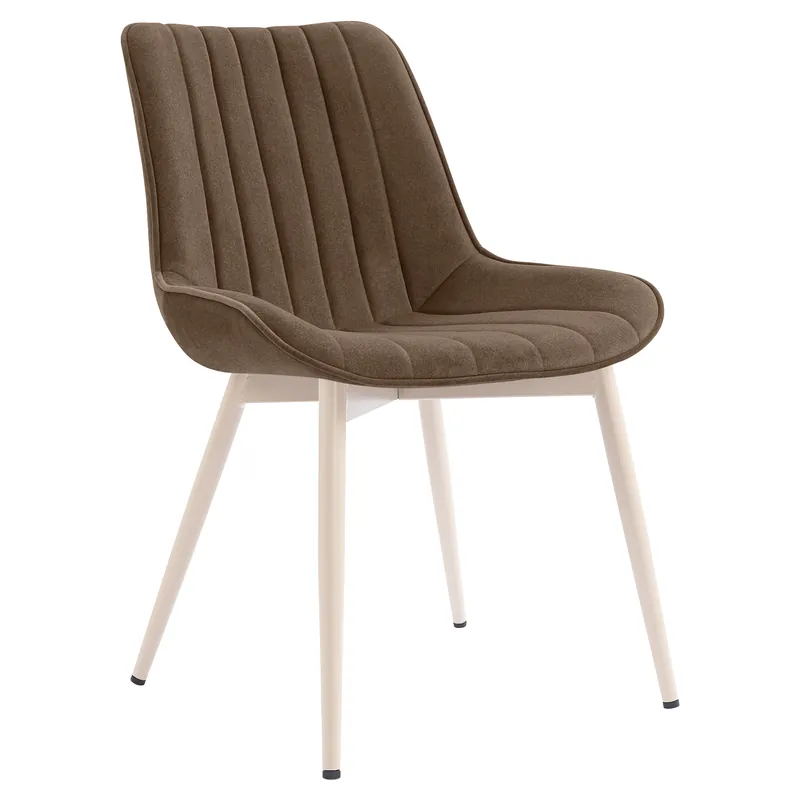 Kostenfreie Lieferung EMILY | Hotel Stuhl | Samt | Braun