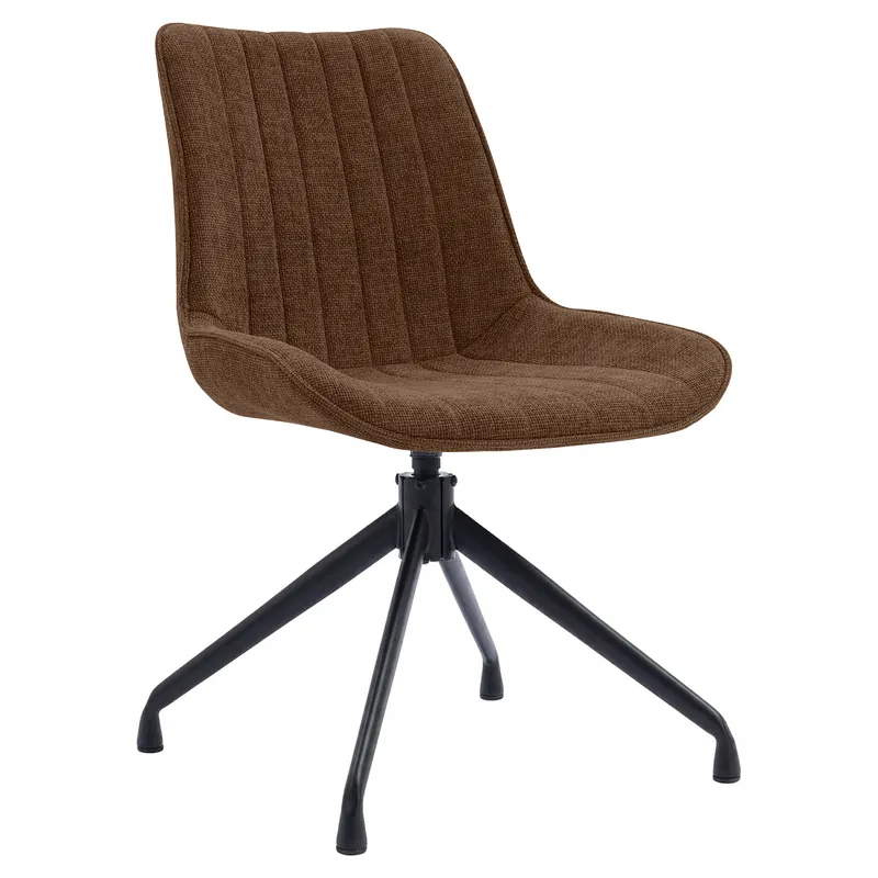 Sofort Bestellen EMILY | Hotel Stuhl | Stoff/Textil | Braun | Drehfuß