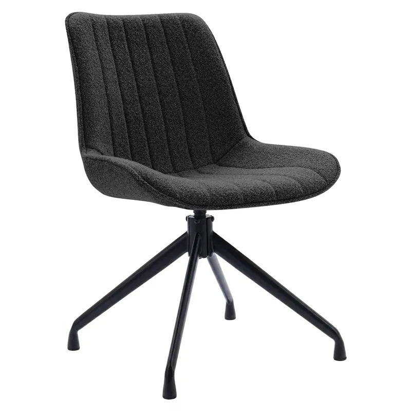 EMILY | Hotel Stuhl | Teddystoff | Dunkel Grün | Drehfuß Markenware