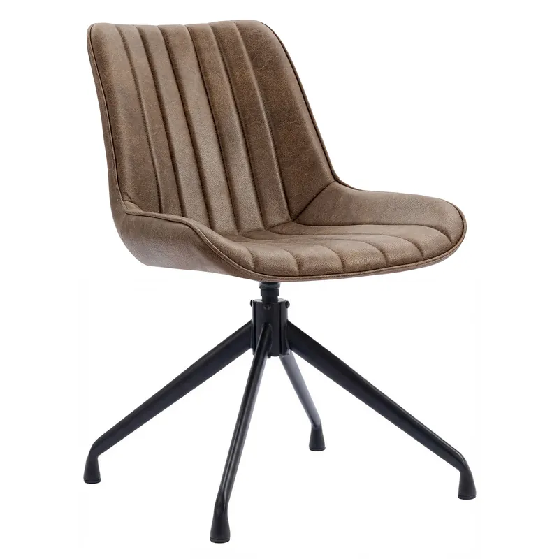 Bestseller EMILY | Hotel Stuhl | Leder | Braun | Drehfuß