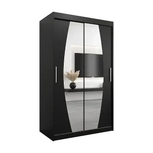 Begrenztes Angebot Schwebetürenschrank Elypse 200/120/62 2-Türig (Schwarz)