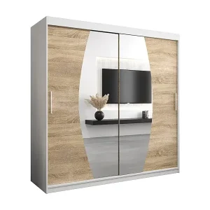 Angebot Schwebetürenschrank Elypse 200/200/62 2-Türig (Weiß/Sonoma)