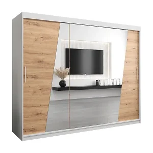 Direkt Vom Hersteller Schwebetürenschrank Wave 200/250/62 3-Türig (Weiß/Artisan)