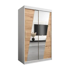 Garantierte Lieferung Schwebetürenschrank Wave 200/120/62 2-Türig (Weiß/Artisan)