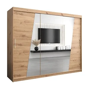 Abverkauf Schwebetürenschrank Wave 200/250/62 3-Türig (Artisan)