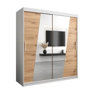 Jetzt Bestellen Schwebetürenschrank Wave 200/180/62 2-Türig (Weiß/Artisan)