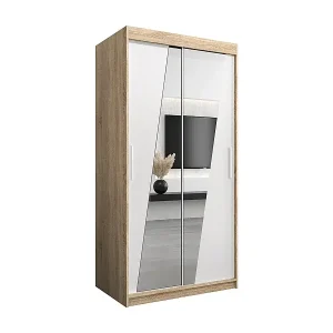 Beliebt Schwebetürenschrank Wave 200/100/62 2-Türig (Sonoma/Weiß)