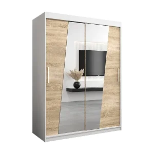 Gratis Versand Schwebetürenschrank Wave 200/150/62 2-Türig (Weiß/Sonoma)