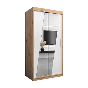 Kracherpreis Schwebetürenschrank Wave 200/100/62 2-Türig (Artisan/Weiß)